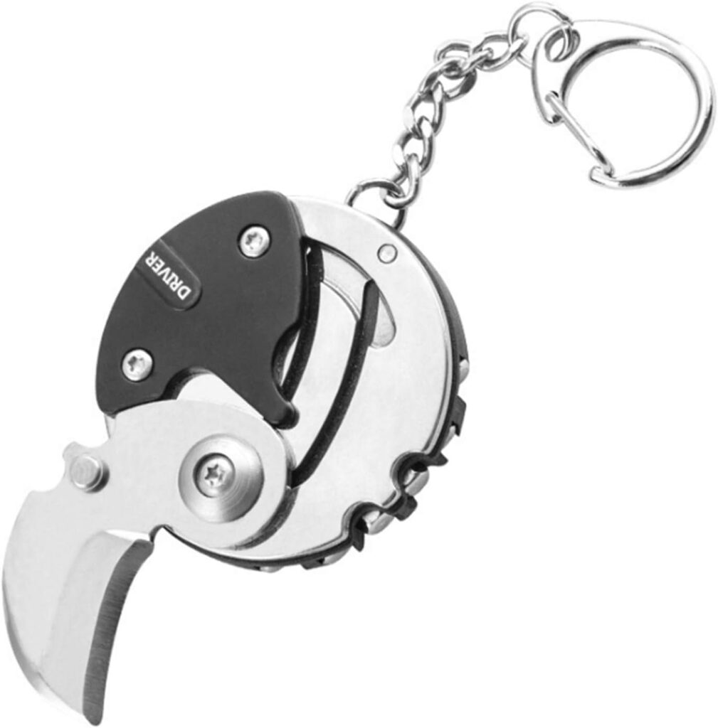 Brandness Foldable Coin Screwdriver,Multifunction Slit Screw Cutter Folding Screwdriver EDC Gadget Multi-Tool Multi-function Coin Cutter