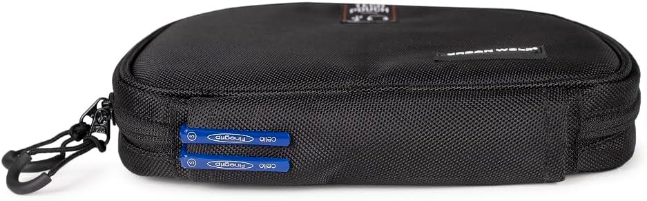 Urban Wolf Tech Pouch: The All-in-One Waterproof Travel Organizer for Cables, Adapters, Chargers,Hard Drives  Other Tech Essentials-Portable Zippered Gadgets Organizer (polyester, pack of 1), Black