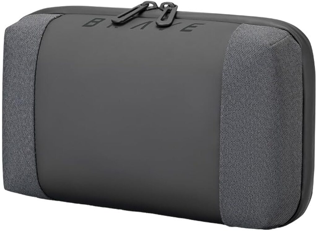 Brave Electronics Bag, Tech Accessories Case, Organizer Case for Travel Electronics, Water-Resistant Shockproof Organizer Pouch Compatible with Charger,Charging Cables,Headphones (BTP-01, Black)