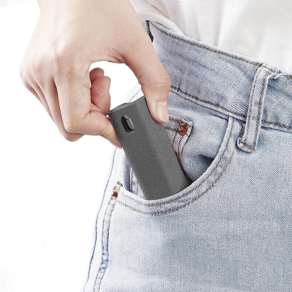 YTT Touchscreen Mist Cleaner, Screen Cleaner, for All Phones, Laptop and Tablet Screens,Two in One Spray and Microfiber Cloth (Grey)