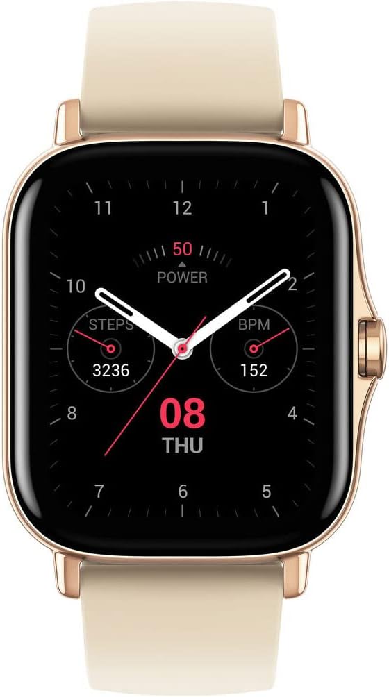 Amazfit Gts 2 Smartwatch With Alexa Built-In, 1.65 Amoled Display, Built-In Gps, 3Gb Music Storage, 7-Day Battery Life, Bluetooth Phone Calls, 12 Sports Modes, Health Tracking, Water Resistant, Black