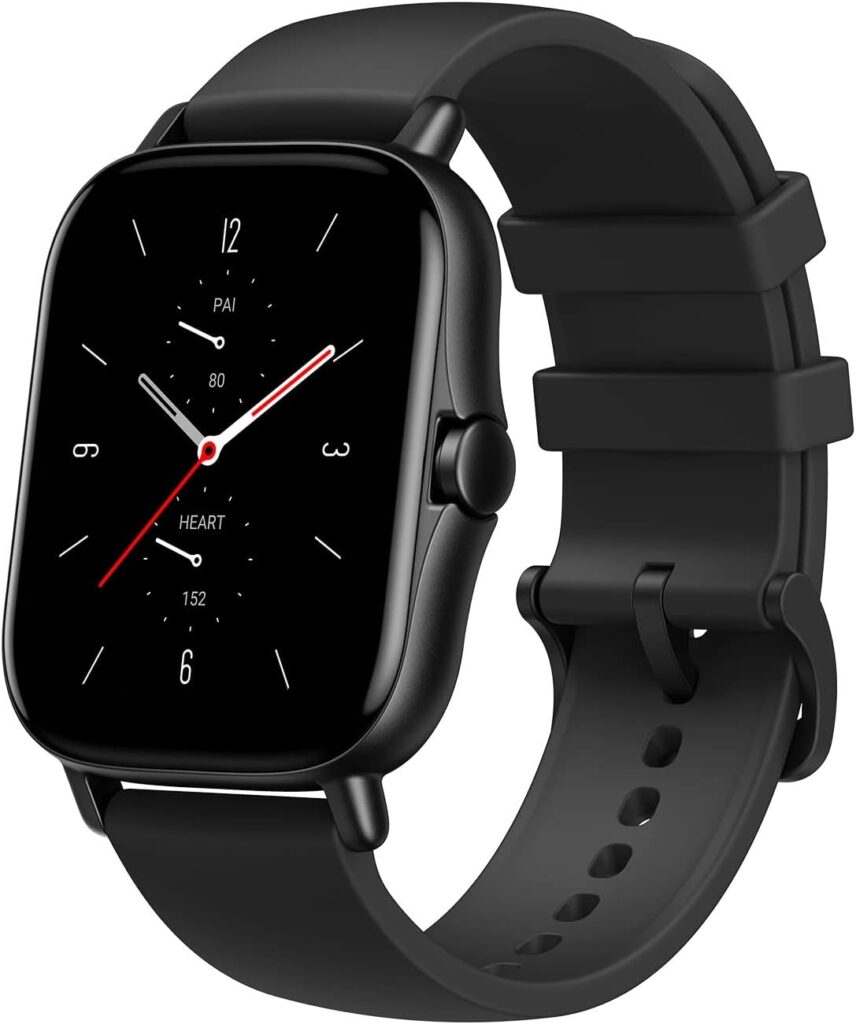 Amazfit Gts 2 Smartwatch With Alexa Built-In, 1.65 Amoled Display, Built-In Gps, 3Gb Music Storage, 7-Day Battery Life, Bluetooth Phone Calls, 12 Sports Modes, Health Tracking, Water Resistant, Black