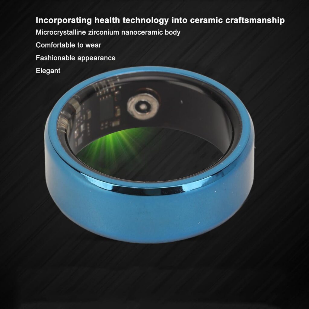 Bewinner Smart Ring for Mens Women, Intelligent Wearable Fitness Management Ring, IP68 Waterproof Rechargeable Sports Ring with APP Control, 7 Days Standby, As a Gift