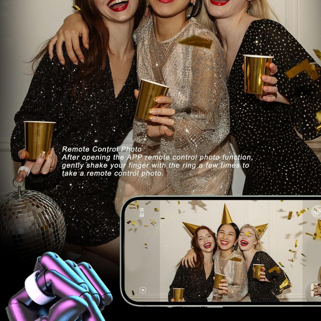 Headerbs Smart Ring Fitness Tracker, Smart Health Ring Step Counting Sleep Monitoring for Mens Birthday Gift (No. 10)