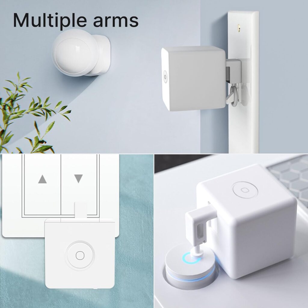 MOES Fingerbot Smart Switch Pusher, Touch Control, Tuya/Smart Life App Control, Requires BLE Hub for Timer, Voice Control, Compatible with Alexa, Google Home, and IFTTT, 1 Fingerbot