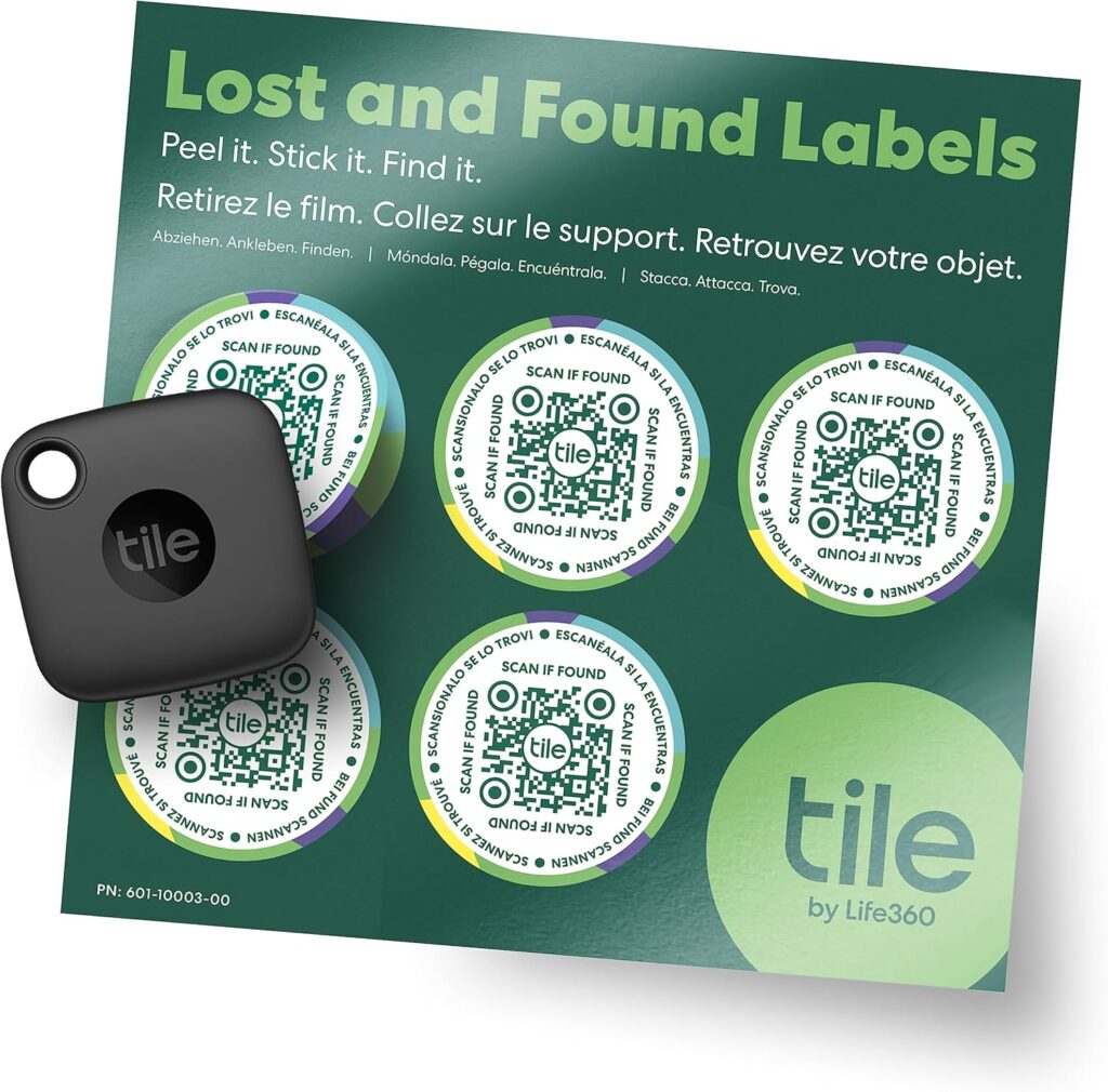 Tile Mate (2022) Bluetooth Item Finder, 1 Pack, 60m finding range, works with Alexa  Google Home, iOS  Android Compatible, Find your Keys, Remotes  More, Black