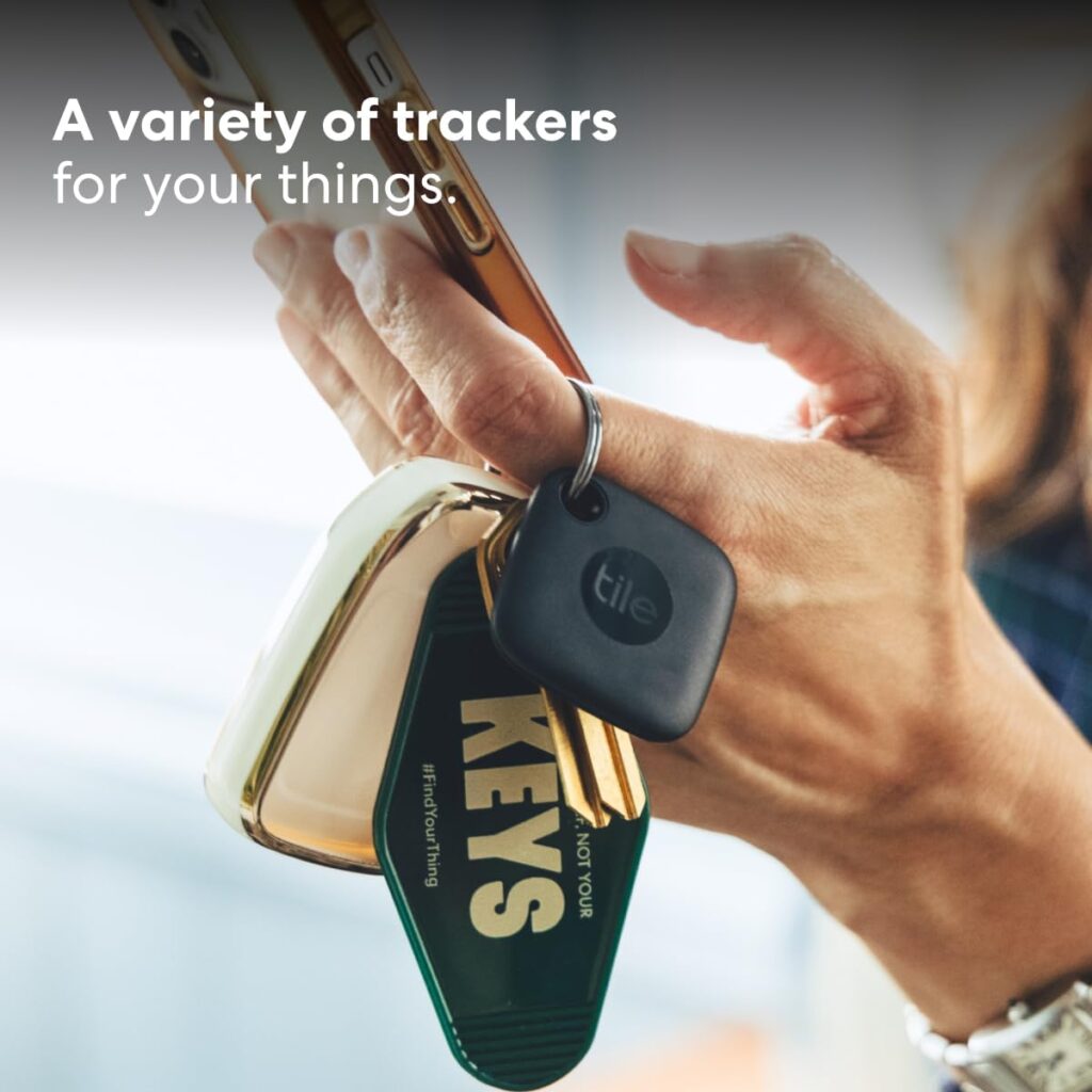 Tile Slim (2022) Bluetooth Item Finder, 1 Pack, 60m finding range, works with Alexa and Google Home, iOS and Android Compatible, Find your Keys, Wallets, Purses  More, Black