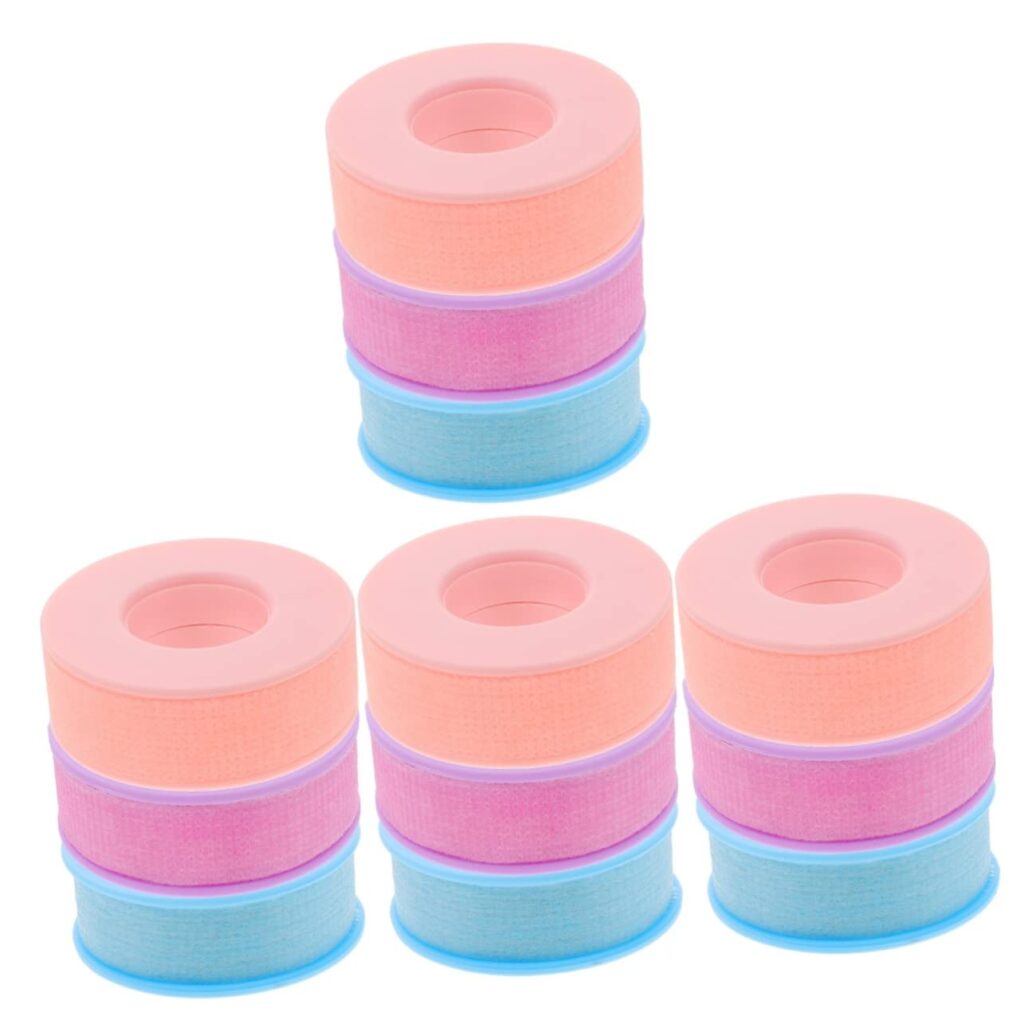 FOMIYES 12 Rolls Eyelash Tape Lash Tech Must Haves Lashes Tool Eyelash Tool Lids Eyelid Tape Gadgets Women Strips Band Eye Lash Tape Adhesive Fabric Lash Tapes Lash Tale Non-woven Fabric