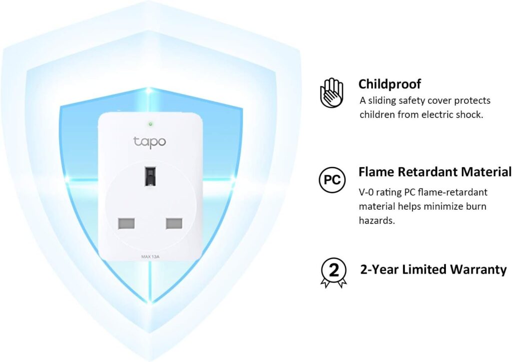 Tapo Tp-Link Smart Plug Wi-Fi Outlet, Works With Amazon Alexa (Echo And Echo Dot), Google Home, Wireless Smart Socket, Device Sharing, Without Energy Monitoring, No Hub Required ( P100)